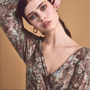 GHOST LONDON Connie Dress Vintage Inspired GOLD